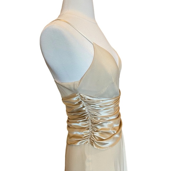 Adrianna Papell Silk Draped Surplice Wrap Cocktail Dress Vintage 90’s - Picture 8 of 12
